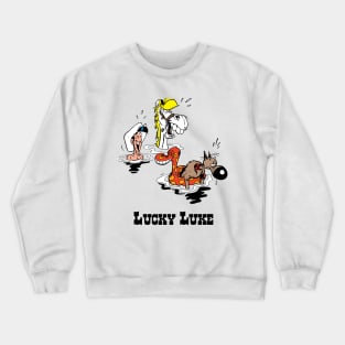 with comic cowboys Crewneck Sweatshirt